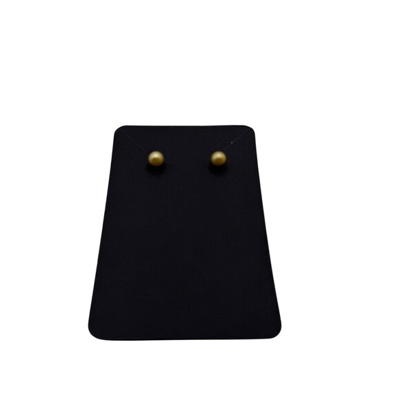 Faux Pearl Stud Earrings Minimalist Round Classic Design - Picture 2 of 3